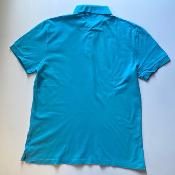 Tommy Hilfiger custom fit turquoise mesh polo - Picture 4 of 4